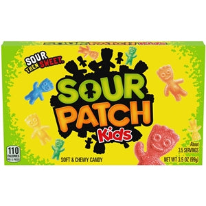 Sour Patch Kids Soft And Chewy Candy Gummy Candy Box-3.5 oz.-12/Case