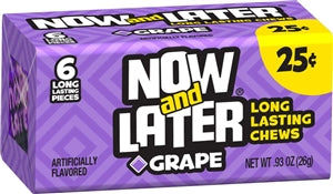 Now & Later Grape Chews-0.93 oz.-12/Case
