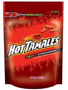 Hot Tamales Fierce Cinnamon Stand Up Bag-10 oz.-8/Case