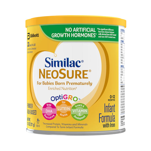 Similac Neosure Premature Milk-Based Powder Infant Formula Can With Iron-13.1 oz.-6/Case