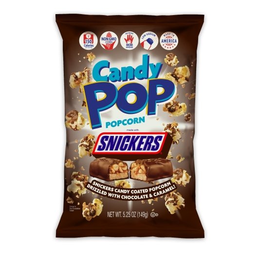 Snaxsational Snickers Candy Popcorn-5.25 oz.-12/Case