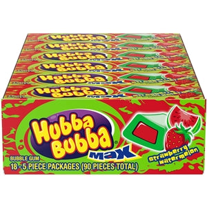 Hubba Bubba Max Sour Blue Raspberry - 18 Count Pack (Pack Of 2