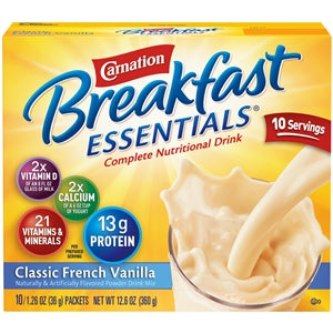 Carnation Nestle French Vanilla Breakfast Essentials Drink Mix-12.6 oz.-6/Case