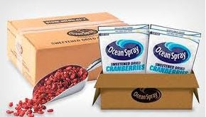 Ocean Spray Sweetened Dried Cranberries-25 lb.- 1/Case-1/Case