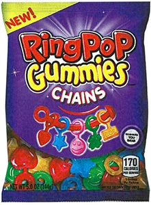 Ring Pop Chains Gummy Candy Peg Bag-5 oz.-12/Case