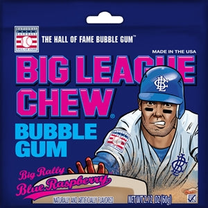 Big League Chew Big League Chew Blue Raspberry-2.12 oz.-12/Box-9/Case