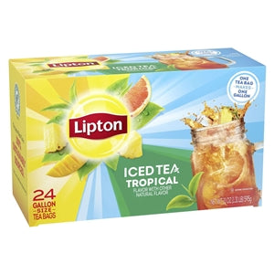 Lipton 3 Gallon Black Tea with Peach Iced Tea Filter Bags - 24/Case