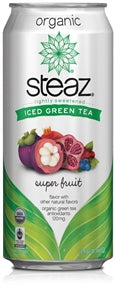 Steaz Iced Tea Green Super Fruit Organic-16 fl oz.s-12/Case