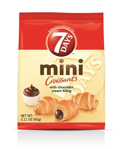 7 Days Mini Chocolate Croissant-2.12 oz.-5/Box-6/Case