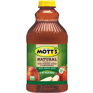 Mott's 100% Natural Apple Juice-64 fl MPN# 10002370