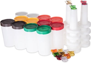 Carlisle Foodservice Store'n Pour Quart Complete Assorted Color-12 Each-1/Case