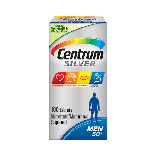 Centrum Silver Silver Mens Flex 50+ Multivitamin-100 Each-3/Box-4/Case