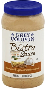 Grey Poupon Kosher Bistro Sauce Mustard Bulk-48 fl oz.-4/Case