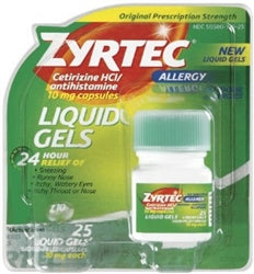 Zyrtec 10 Milligram Liquid Gel 24/25 Cnt.