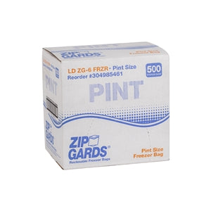 ZIPGARDS ZIPGARD FREEZER BAG PINT ZG6 1-500 EACH*Pack Size =1-500  EACH-#304985461