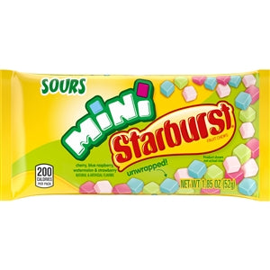 Starburst Minis Sour Singles-1.85 oz.-24/Box-12/Case