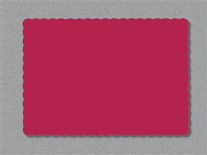 Smith Lee 9.5" X 13.5" Red-Scallop Edge-Value Paper Placemat-1000 Each-1/Case