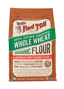 Bob's Red Mill Natural Foods Inc Flour Wheat Whole Organic-5 lb.-4/Case