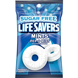Lifesavers Candy Lifesaver Sugar Free Individually Wrapped Peg Bag-2.75 oz.-12/Case