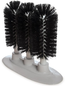 Carlisle 8 Inch Triple Glass Washer Brush-1 Each