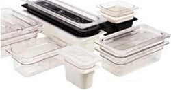 Cambro Camwear 12.75 Inch X 20.875 Inch X 4 Inch 13.7 Quart Full Size Black Food Pan-1 Each