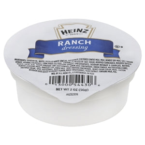 heinz ranch dressing Heinz Ranch Dressing Cup-2 oz.-60/Case MPN# 10013000544303 – Round Eye Supply