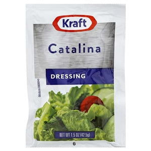 Kraft Portion Control Catalina Dressing Single Serve-1.5 oz.-60/Case MPN#  10021000011510 – Round Eye Supply