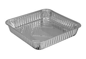 Choice 1 1/2 lb. Oblong Shallow Foil Take-Out Container - 500/Case