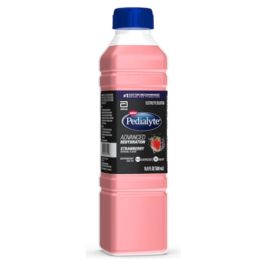 Pedialyte Strawberry Flavored Electrolyte Solution-500 Milliliter-12/Case