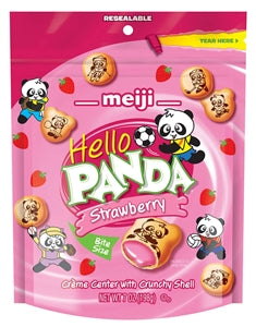 Hello Panda Strawberry Creme Filled Bite Size Cookie-7 oz.-6/Case