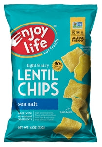 Enjoy Life Lentil Chips Light Sea Salt-4 oz.-12/Case