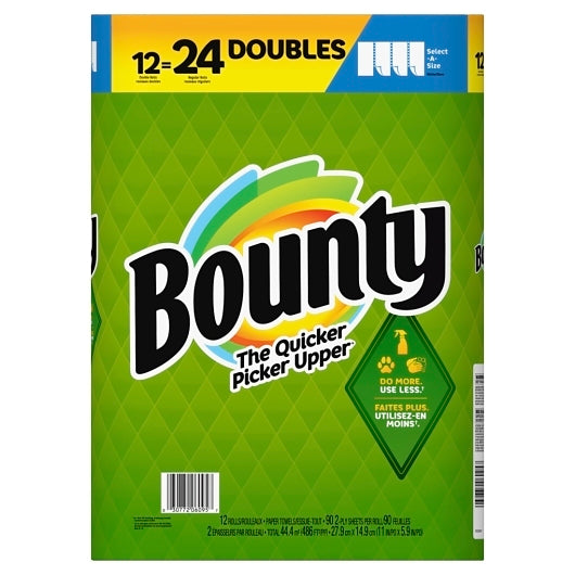 Bounty 2 Ply Select-a-Size Paper Towel Roll, 135 Sheets / Roll - 8/Case