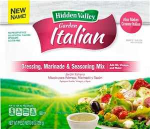 Hidden Valley Garden Italian Marinade-Seasoning And Dressing Mix-8 oz.-18/Case