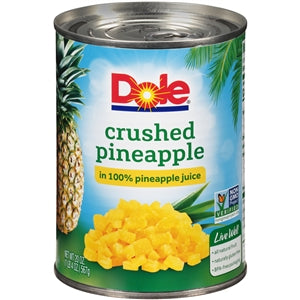 Dole Crushed Pineapple In Juice-20 oz.-12/Case