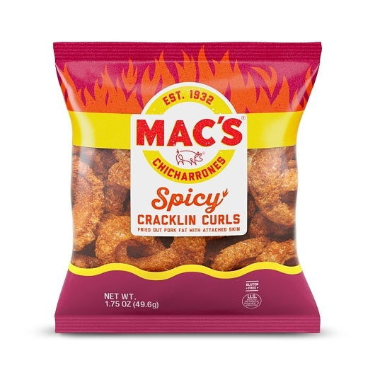 Mac's Hot Cracklin Curl-Case--1.75 oz.-24/Case