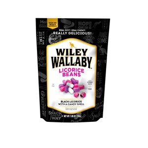Wiley Wallaby Outback Beans Black Licorice-7.05 oz.-12/Case