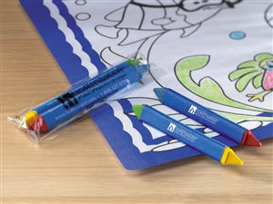 Hoffmaster Triangular Double Tipped Red/Blue Yellow/Green Crayon-2 Each-500/Case