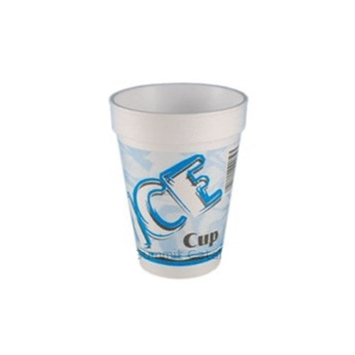 Ice Cup Print Blue And Red Foam Cup - 14 Oz. 500/Case