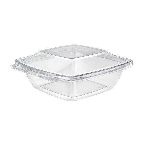 PAGODA BOWL HINGED LID CLAMSHELL PETE 32-OZ CLEAR