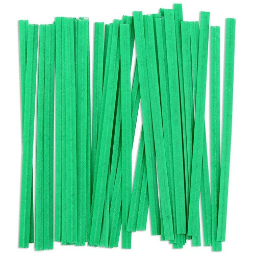 Twistem Twist Tie Paper 3/16" X 4" Green 50000/Box