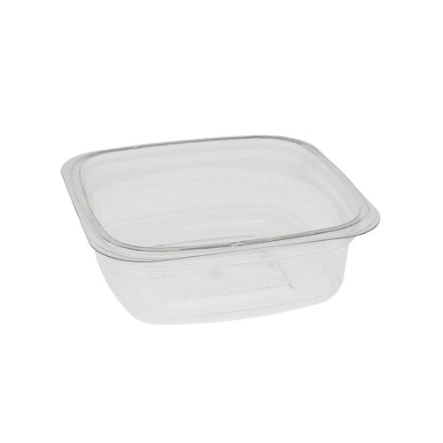 Pactiv Square Recycled PET Deli Container 8 oz. - 960/Case