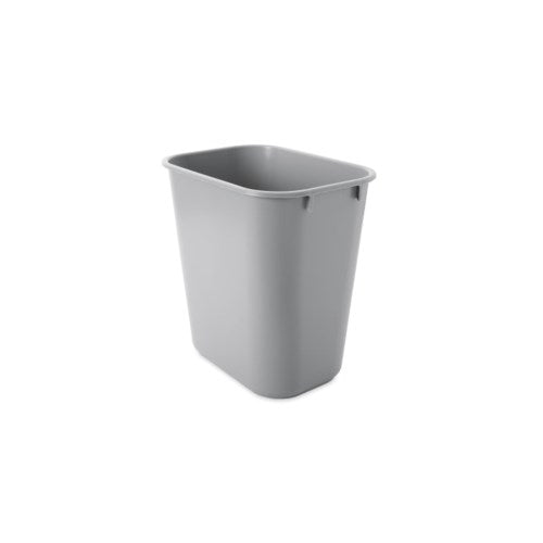 Rubbermaid Commercial Deskside Plastic Wastebasket, Gray - 10 gal