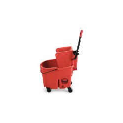 Wavebrake 2.0 Bucket/wringer Combos, Side-press, 35 Qt, Plastic, Red