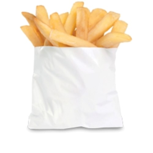 French Fry Bags, 4.5" X 3.5", White, 2,000/carton