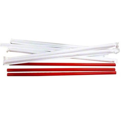 Giant Red Straw Wrapped - 10.25" 1200/Case