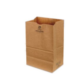 8.25" X 5.31" X 16.13" Kraft Paper Husky Grocery Bag 400/Bale