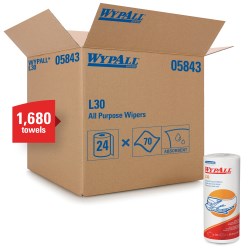 L30 Towels, 11 X 10.4, White, 70 Sheets/roll