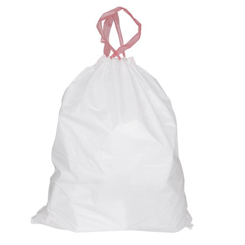 Drawtape Bag White With Red - 18" X 21" 400/Case