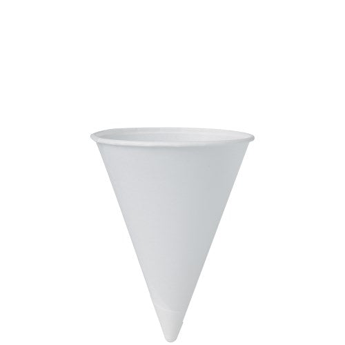 Solo Cone Water Cups, Cold, Paper, 4oz, White, 200/Pack