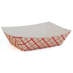 Paper Food Baskets, 0.5 Lb Capacity, 4.58 X 3.2 X 1.25, Red/white, Paper, 1,000/carton